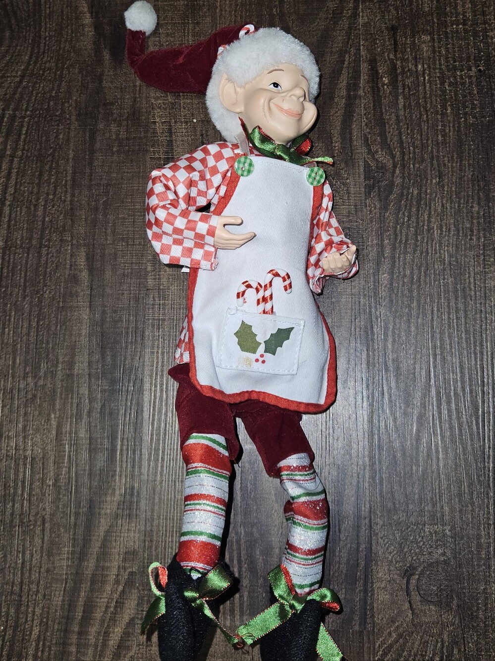 Gerson Vintage Inspired 16" Posable Pixie Elf Shelf Sitter